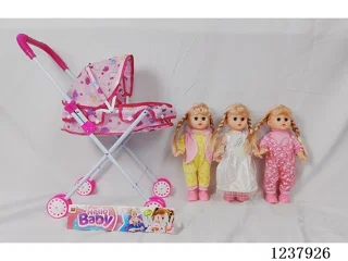 14-inch doll with English IC/Iron handcart/Shoes