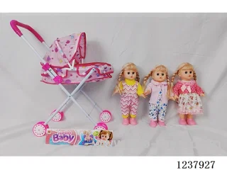 14-inch doll with English IC/Iron handcart/Shoes