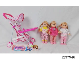 14-inch doll with English IC/Iron handcart/Shoes