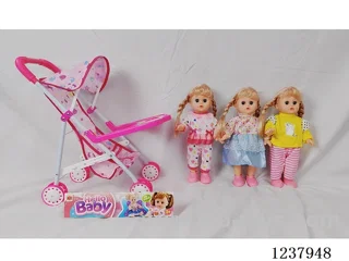 14-inch doll with English IC/Iron handcart/Shoes