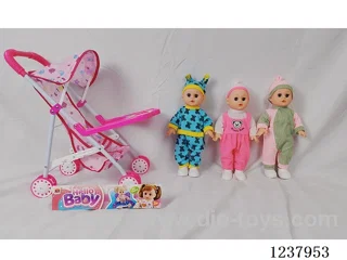 14-inch doll with English IC/Iron handcart/Shoes