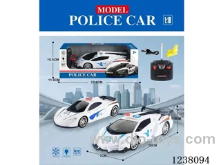 1:18 RC Police Car with light included battery