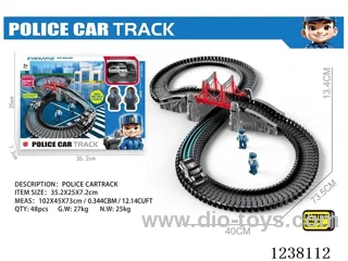 police set B/O track car 201PCS