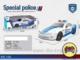 1:24 4ch RC police car not included battery