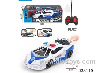 1:20 4ch RC police car with light/spray not included battery