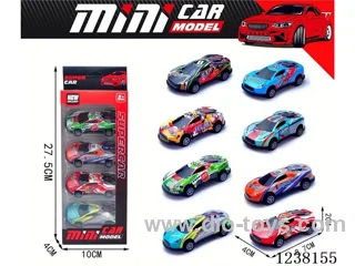 8.6 pull back metal car 4pcs