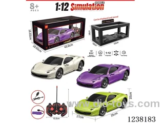 1:12 RC Ferrari with lights Included battery 3.7V