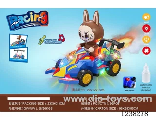 B/O universal car with light/spray
