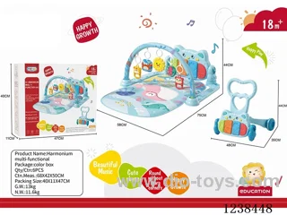 2 in 1 baby Pedal piano /trolley with music