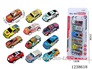 6.8CM pull back car set mixed 6PCS