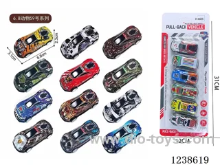 6.8CM pull back car set 6PCS