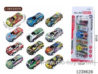 6.8CM pull back car set 6PCS