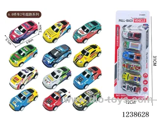 6.8CM pull back car set 6PCS