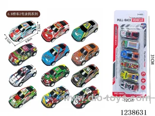 6.8CM pull back car set 6PCS