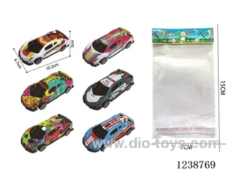 10.2CM pull back car set mixed