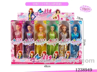 11.5 inch Barbie 6 styles mixed