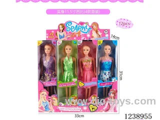 11.5 inch Barbie 4 styles mixed