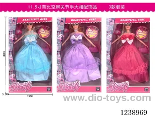 11.5 inch Barbie set 3 styles mixed
