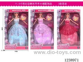 11.5 inch Barbie set 3 styles mixed