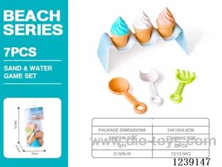 Straw ice cream beach toys 7PCS