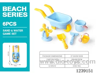Pushchair soft rubber beach toys 6PCS