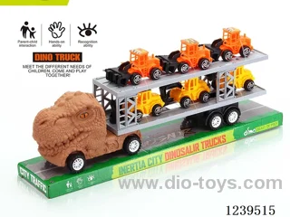 Double Decker Inertia Dinosaur Tractor with 6 Engineering Cars