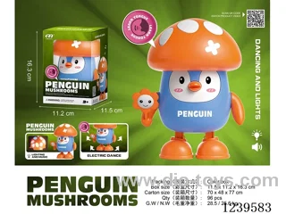 B/O dancing Mushroom Penguins W L/M/repeat not included battery