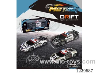 27MHZ Alloy RC Police Car Included Battery