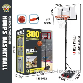 3 meters Height 74*46cm Updated Basketball stand toys in color box