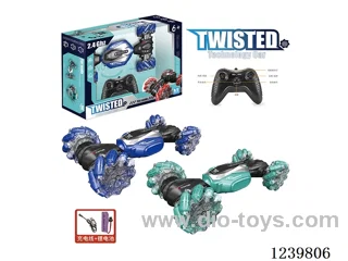33CM extended torsion with light horn with colour wheel horn traversing stunt car (2.4G included battery)