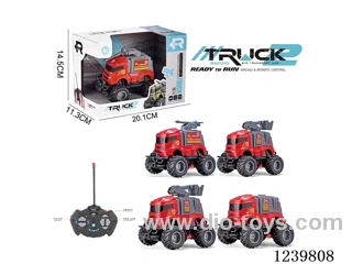 4ch with lights movable accessories fire truck (27Mhz not included battery)