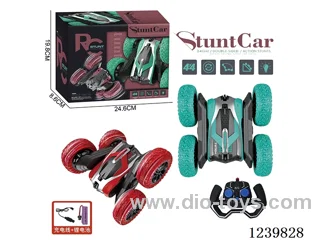 Lights Music Double Sided Four Wheeled Twisted Arm Stunt Car (2.4G included battery)