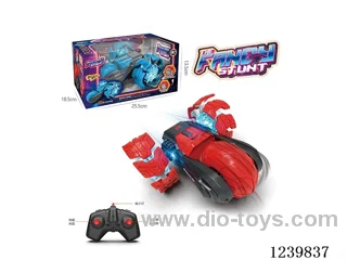 Lighted Explosion Triple Wheel Stunt Car (2.4G not included battery)
