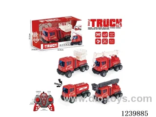 with light and music firefighting dismantling RC car (2.4G not included battery)
