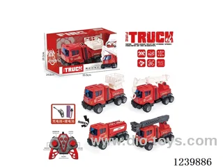 with light and music firefighting dismantling RC car (2.4G included battery)