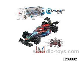 1:10 Formula Lights Spray Side Walking Stunt Car (2.4G included battery)