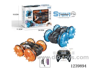 Reversible Lights Transparent Wheeled Aquatic and Landing Stunt Car (2.4G included battery)