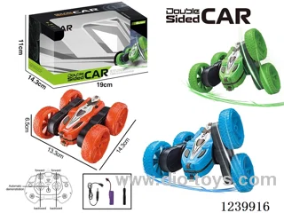 Lighted double-sided four-wheeled twisted arm stunt car three sides (2.4G included battery)