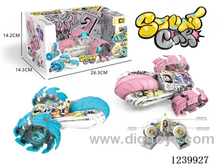 3-wheel UV Lights Explosion Stunt Car (2.4G not included battery)