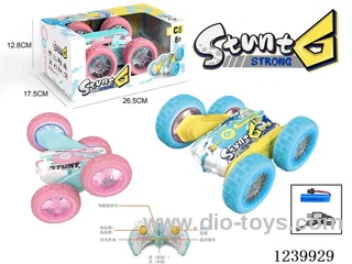 Double-sided four-wheeled twisted arm light stunt car (2.4G included battery)