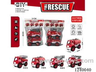 large fire truck 2PCS (inertia)4 mixed