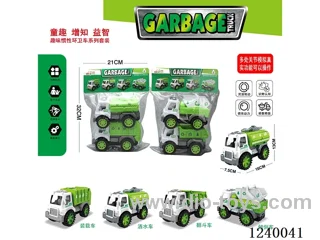 large sanitation vehicle 2PCS (inertia)4 mixed