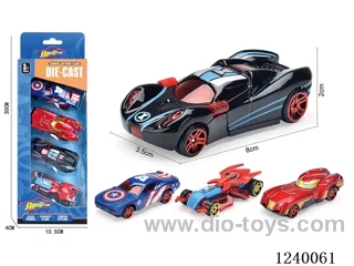free wheel alloy car 4PCS