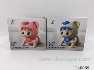 B/O crawling baby blue/pink mix not included battery