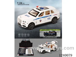 1:24 alloy pull back car 8PCS W L/M 2 colors mixed included 3*AG13