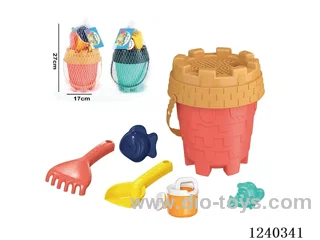 Beach Toys 6PCS (Coral Red/Yellow Green) Beach Toys 6PCS (Coral Red/Jade Green)