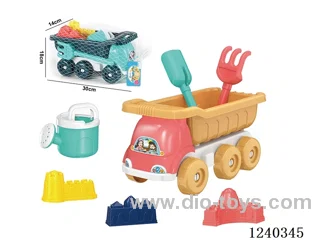 Beach Toys 7PCS (Coral Red/Jade Green)