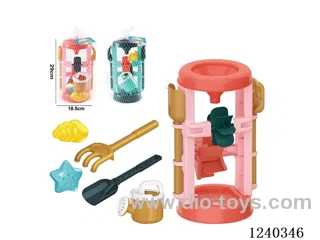 Beach Toys 6PCS (Coral Red/Jade Green)