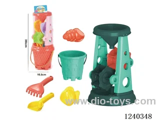 Beach Toys 6PCS (Coral Red/Jade Green)