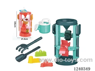 Beach Toys 7PCS (Coral Red/Jade Green)